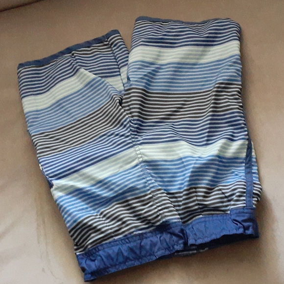 Art Class Shades of Blues Striped Swim Trunks - Picture 2 of 4